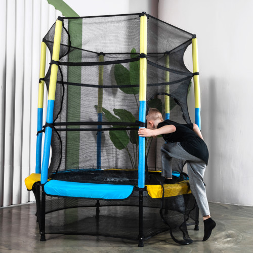 Батут DFC JUMP KIDS 55" желто-синий УЦЕНКА БН-141